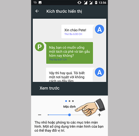 Tùy chỉnh kích thước